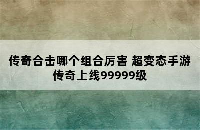 传奇合击哪个组合厉害 超变态手游传奇上线99999级